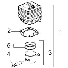 McCulloch ELITE 2 710 B-PRO - 2007-03 - Cylinder Piston Parts Diagram