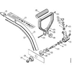 Genuine Stihl FC44 / H - Drive tube assembly, Gear head, Loop handle