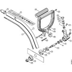 Genuine Stihl FC73 / K - Drive tube assembly, Loop handle, Gear head
