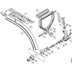 Genuine Stihl FC75 / Q - Drive tube assembly, Loop handle, Gear head
