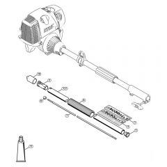 Genuine Stihl FH-KM 135 / A - Drive tube assembly