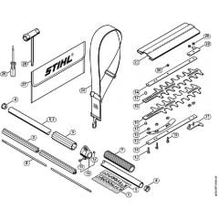 Genuine Stihl FH75 Scrub Cutter / S - Drive tube assembly, Blade