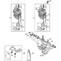 Genuine Stihl FS100 / A - Cylinder, Engine Pan