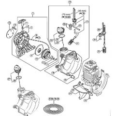 Genuine Stihl FS100 / C - Rewind Starter, Fuel Tank