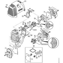 Genuine Stihl FS100 / D - Muffler, Air Filter