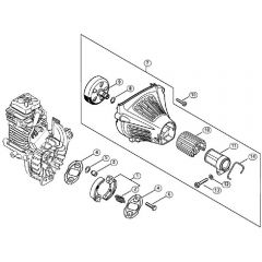 Genuine Stihl FS111 / F - Clutch, Fan Housing