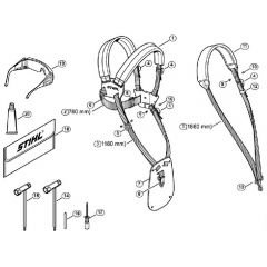 Genuine Stihl FS120 2-MIX / AE - Harness, Tools, Extras