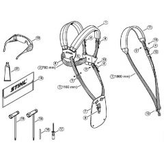 Genuine Stihl FS120 / AE - Harness, Tools, Extras