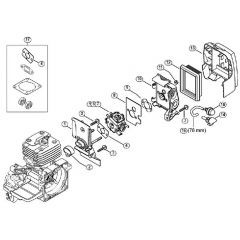 Genuine Stihl FS120 / K - Carburetor housing, Air filter