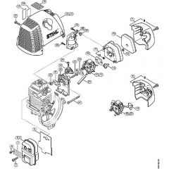 Genuine Stihl FS130 / D - Muffler, Air Filter