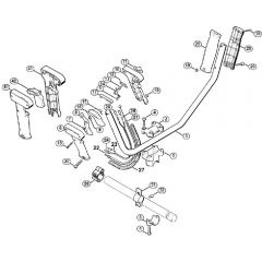 Genuine Stihl FS160 / L - Two-Handed Handle Bar, Control Handle ⇥ 3 50 609 047 (25.2001)