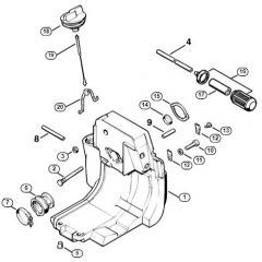 Genuine Stihl FS220 / D - Tank housing