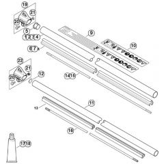 Genuine Stihl FS240 C-E / K - Drive tube assembly