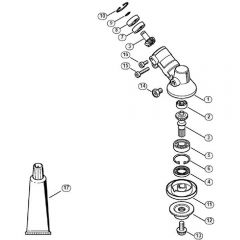 Genuine Stihl FS24 RC-E / H - Gear head FS 23 , FS 24