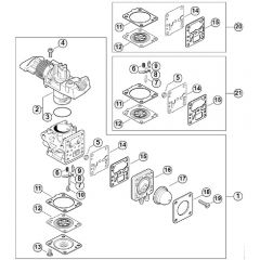 Genuine Stihl FS24 SC-E / C - Carburetor 4149/02 from Serial number 517063950