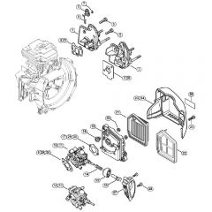 Genuine Stihl FS260 RC-E / E - Spacer flange, Air filter