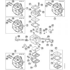 Genuine Stihl FS300 / H - Carburetor 4134/21, 4134/22, 4134/23, 4134/24