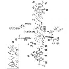 Genuine Stihl FS300 / K - Carburetor 4134/13, 4134/14, 4134/15, 4134/16, 4134/17, 4134/19