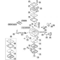 Genuine Stihl FS350 / K - Carburetor 4134/13, 4134/14, 4134/15, 4134/16, 4134/17, 4134/19