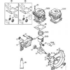 Genuine Stihl FS360 C-E / A - Crankcase, Cylinder