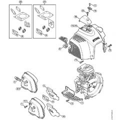 Genuine Stihl FS360 C-E / C - Muffler, Shroud