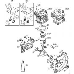 Genuine Stihl FS360 C-EM / A - Crankcase, Cylinder