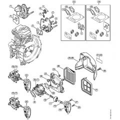 Genuine Stihl FS360 C-EM / E - Spacer flange, Air filter