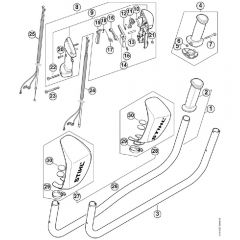 Genuine Stihl FS360 C-EM / N - Bike handle