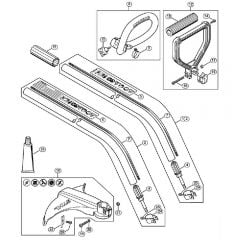 Genuine Stihl FS38 / AB - FS 38: Drive Tube Assembly, Loop Handle