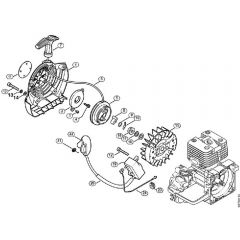 Genuine Stihl FS3900 / B - Rewind starter, Ignition system