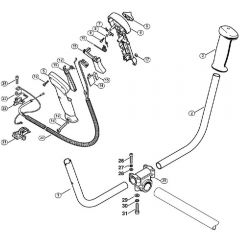 Genuine Stihl FS3900 / F - Bike handle