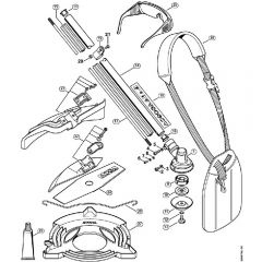 Genuine Stihl FS3900 / G - Gear head, Drive tube assembly