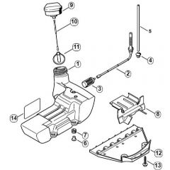 Genuine Stihl FS400 / E - Fuel tank