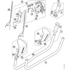 Genuine Stihl FS410 C-E / N - Bike handle