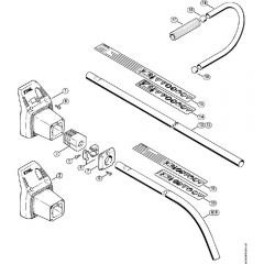 Genuine Stihl FS44 / J - Drive Tube Assembly FS 40, FS 44 (17.94)