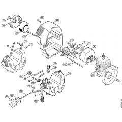 Genuine Stihl FS44 R / C - Muffler, Shroud