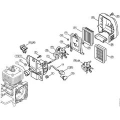 Genuine Stihl FS450 / F - Carburetor housing, Air filter