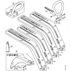 Genuine Stihl FS45 / AC - FS 45, 46: Drive tube assembly, Loop handle
