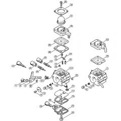 Genuine Stihl FS45 / S - Carburetor C1Q-S186, C1Q-S153, C1Q-S97 (16.2014), (46.2012), (29.2010), (15.2009)