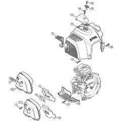 Genuine Stihl FS460 C-EM / C - Muffler, Shroud