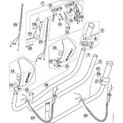 Genuine Stihl FS460 C-EM / L - Bike handle