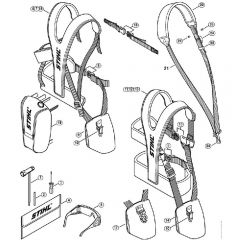 Genuine Stihl FS460 C-EM / R - Tools, Full harness