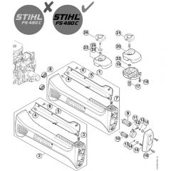 Genuine Stihl FS490 C-EM L / M - AV system