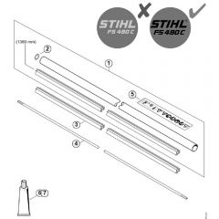 Genuine Stihl FS490 C-EM / O - Drive tube assembly FS 490 C-EM, FS 490 C-EM W