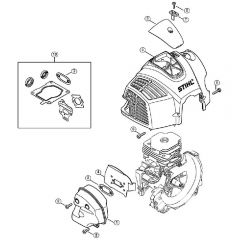 Genuine Stihl FS510 C-EM / C - Muffler, Shroud