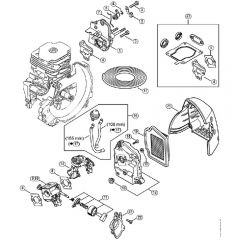 Genuine Stihl FS510 C-EM / E - Spacer flange, Air filter, Filter housing