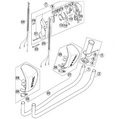 Genuine Stihl FS510 C-EM / L - Handlebar, Control handle