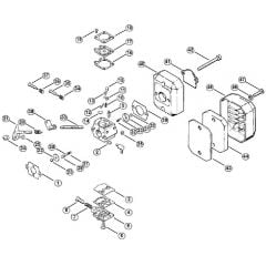 Genuine Stihl FS51 / C - Carburetor, Air filter