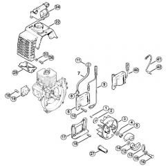 Genuine Stihl FS52 / C - Ignition system, Clutch