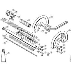Genuine Stihl FS55 2-MIX / AB - Drive tube assembly FS 55, Loop handle